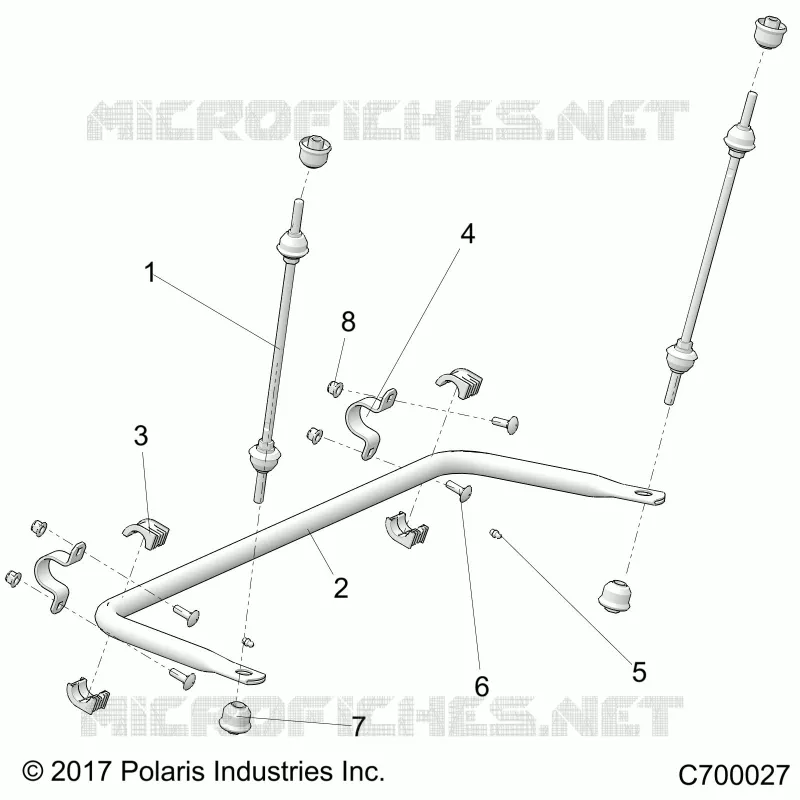 SUSPENSION, REAR STRUT STABILIZER 49S- R20RSU99/A/B (C700027)