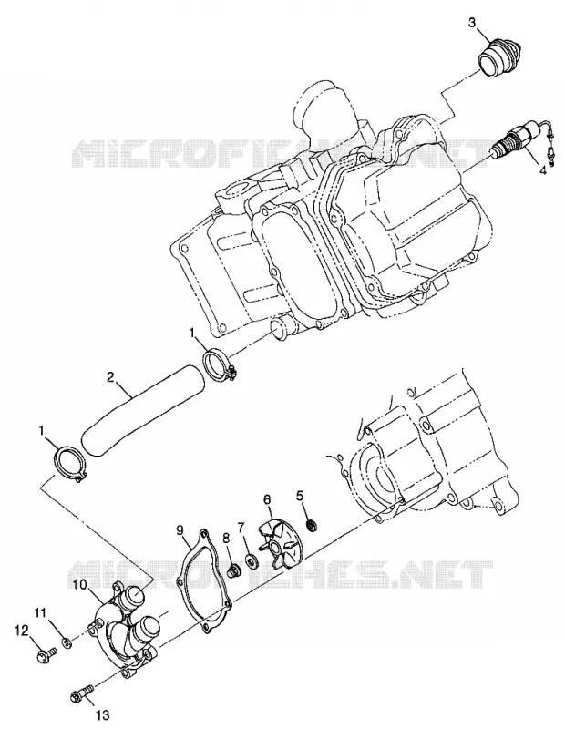 WATER PUMP MAGNUM 6X6 W97AE42A AND SWEDISH MAGNUM 6X6 S97AE42E (4940754075D012)