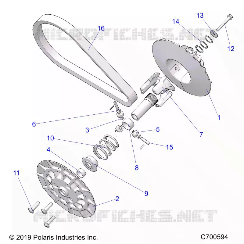 DRIVE TRAIN, SECONDARY CLUTCH