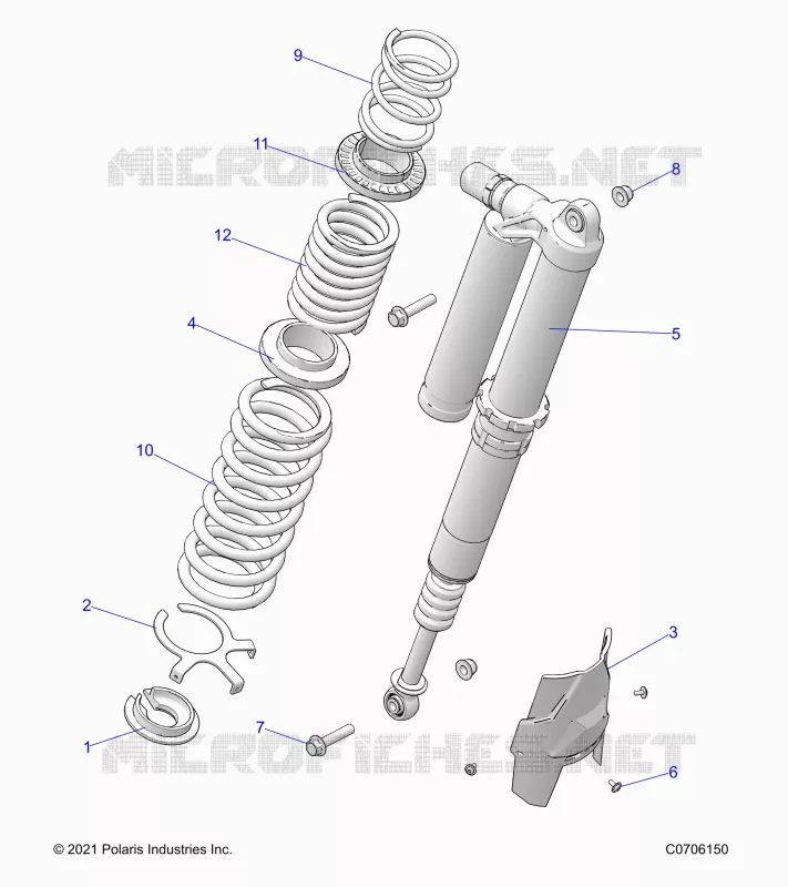 SUSPENSION, REAR SHOCK MOUNTING, STANDARD/PREMIUM