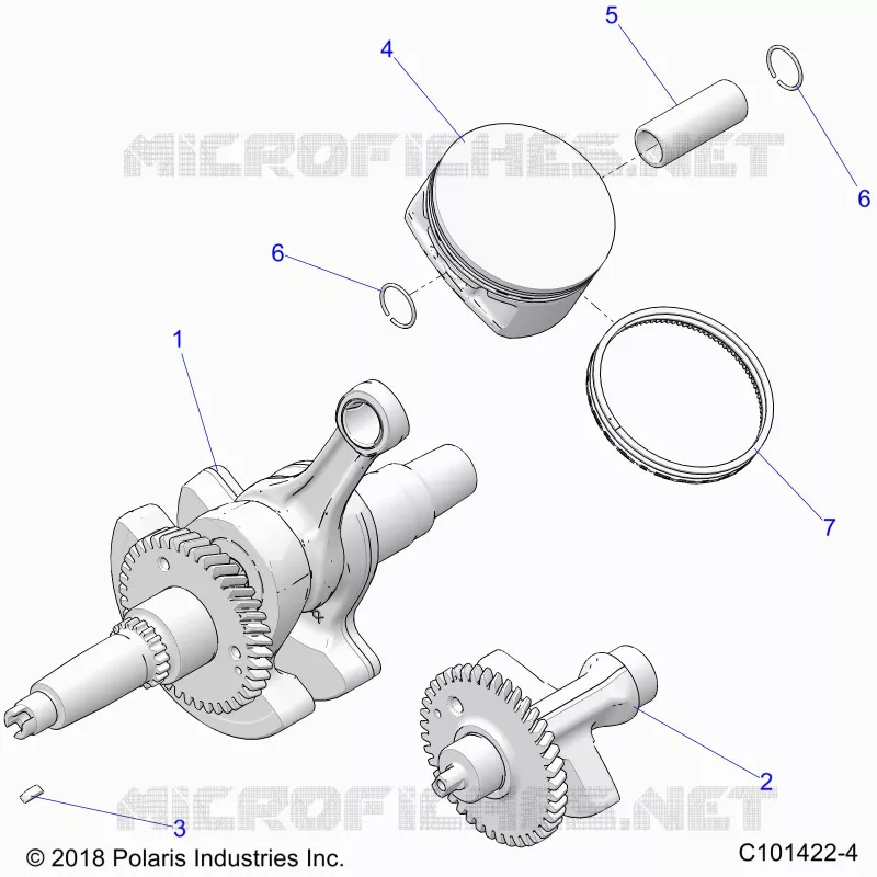 ENGINE, CRANKSHAFT, PISTON AND BALANCE SHAFT