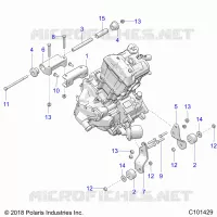 ENGINE, MOUNTING & LONG BLOCK