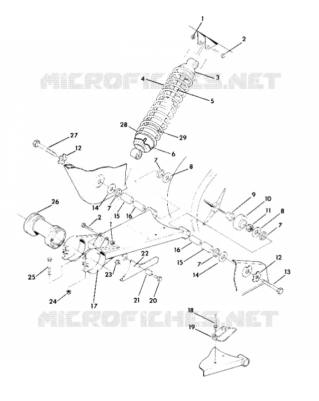 SWING ARM WELDMENT/REAR SHOCK ASSEMBLY TRAIL BLAZER (4919761976021A)