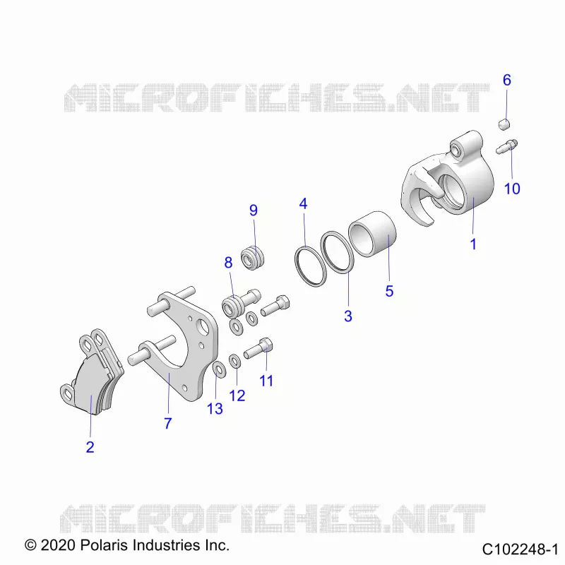 BRAKES, BRAKE FRONT BRAKE CALIPER (TO 8/16/2021)