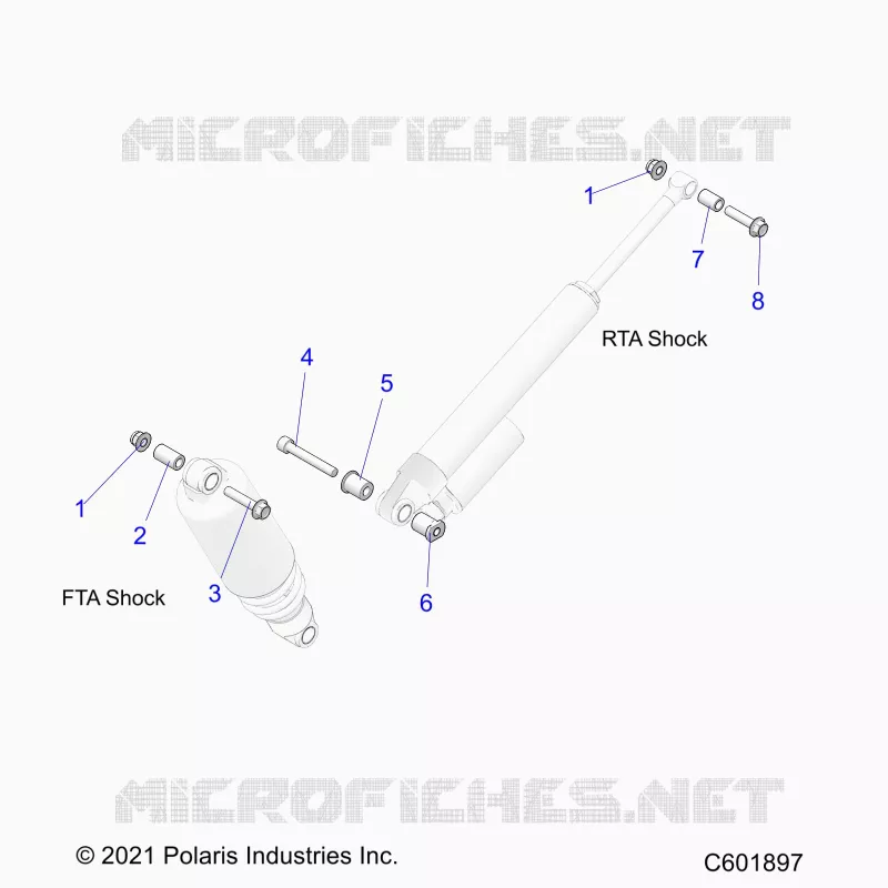 SUSPENSION, SHOCK MOUNTING, REAR SUSP.