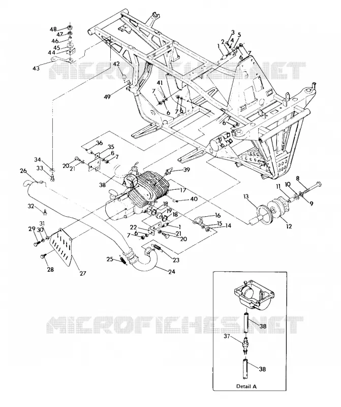 ENGINE MOUNTS   EXHAUST 250 4X4 / W928127 (4922872287A009)