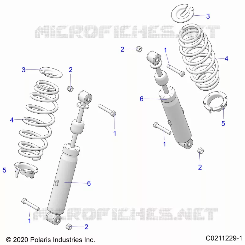 REAR SUSPENSION SHOCK AND MOUNTING