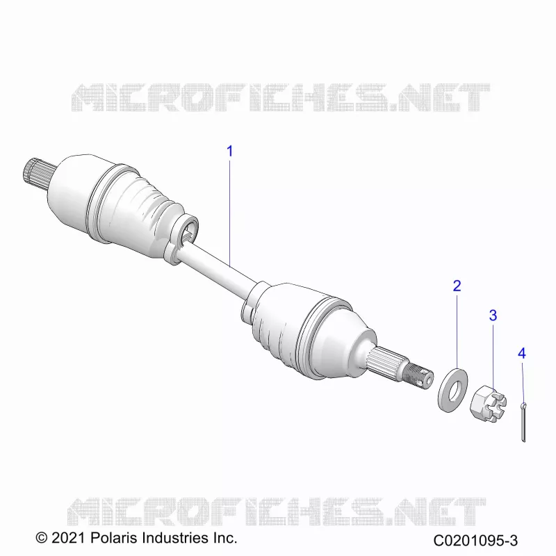 DRIVE TRAIN, HALF REAR SHAFT
