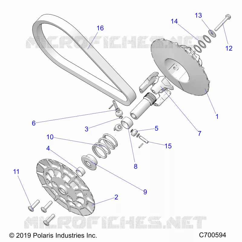 DRIVE TRAIN, SECONDARY CLUTCH