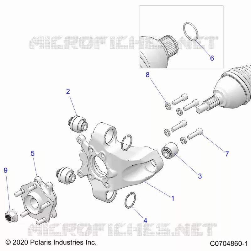 SUSPENSION, REAR CARRIER AND HUB