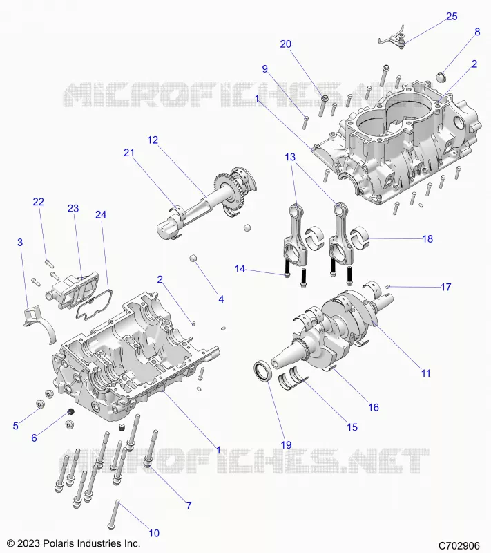 ENGINE, CRANKCASE, CRANKSHAFT