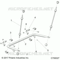 SUSPENSION, REAR STRUT STABILIZER 49S- R20RRR99/A (C700027)