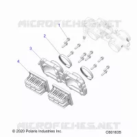 ENGINE, REED VALVE AND THROTTLE BODY ADAPTOR -S23TLP8RS (C601635)