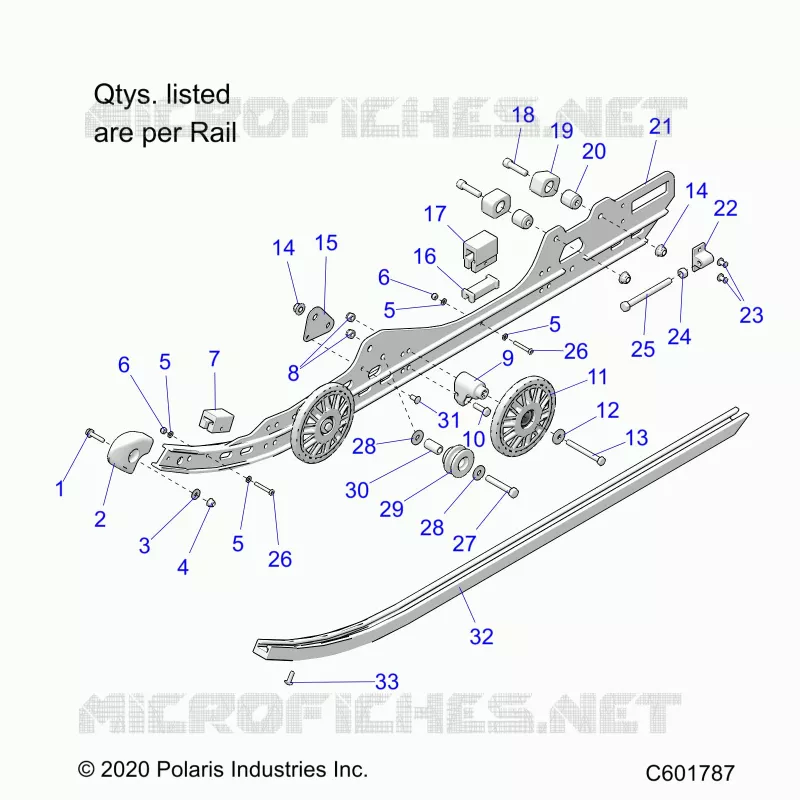 SUSPENSION, RAIL BEAM, LH/RH