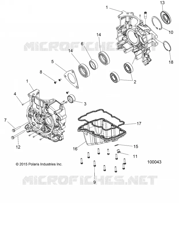 CRANKCASE -A17SES57F1/F2/FL/SET57F1 