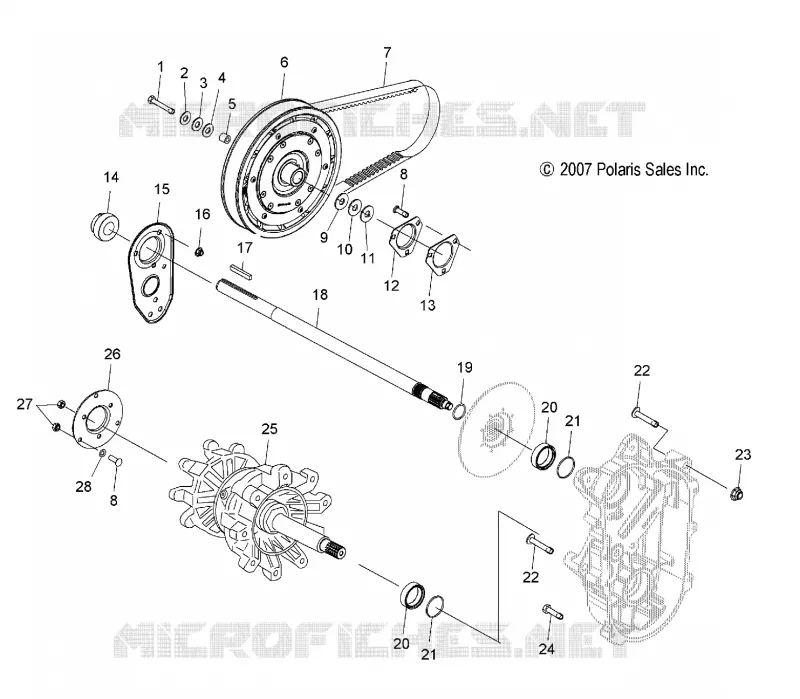 DRIVE TRAIN, JACKSHAFT AND DRIVE SHAFT