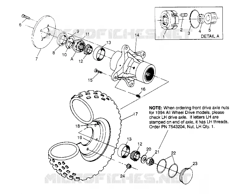 FRONT WHEEL ASSEMBLY SPORTSMAN 4X4 W948040 (4926842684B005)