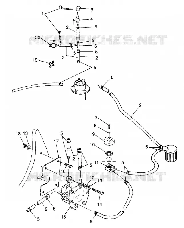 FUEL SYSTEM SL 780 B964087 AND INTL. SL 780 I964087 (4935523552A010)