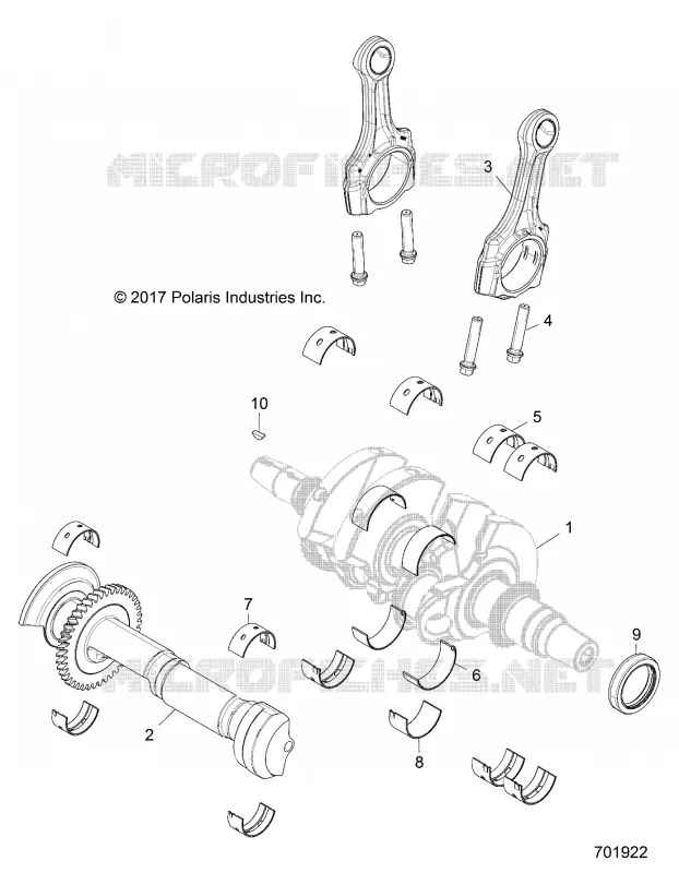 ENGINE, CRANKSHAFT AND BEARINGS