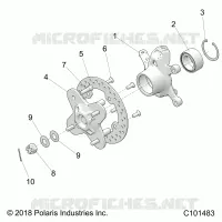 FRONT SUSPENSION HUB AND STEERING KNUCKLE- A23SGE95PN (C101483)