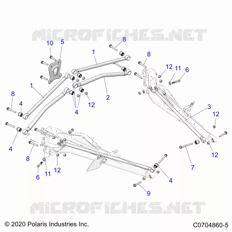 REAR SUSPENSION TRAILING ARMS MOUNTING