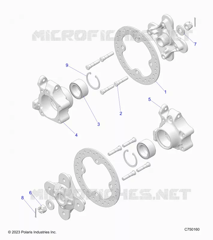 SUSPENSION, REAR CARRIER AND HUB
