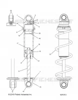 FRONT TRACK SHOCK (CLEAR COIL OVER)