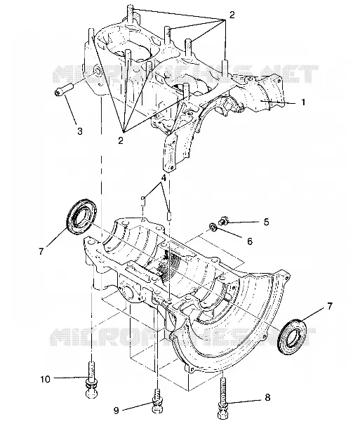 CRANKCASE ASSEMBLY SUPER SPORT E940743 (4927372737027A)