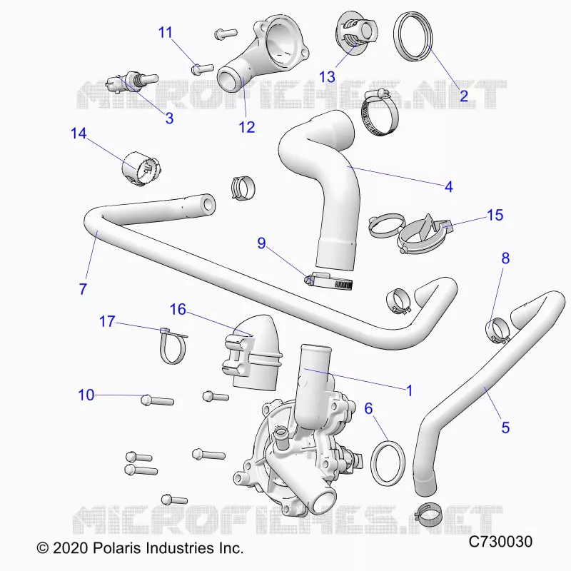 ENGINE, WATERPUMP AND BYPASS