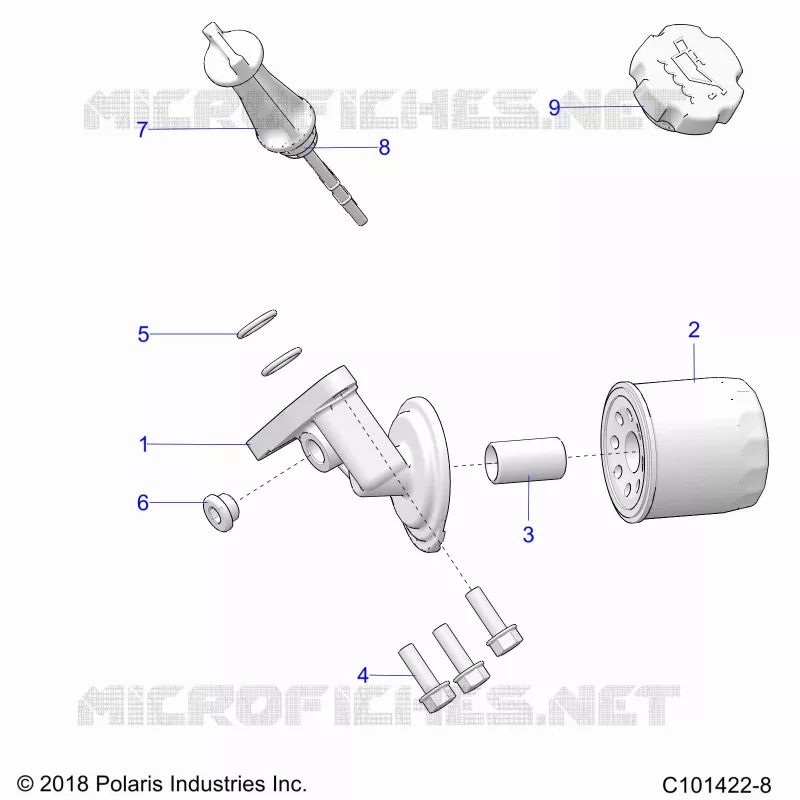 OIL FILTER AND DIPSTICK