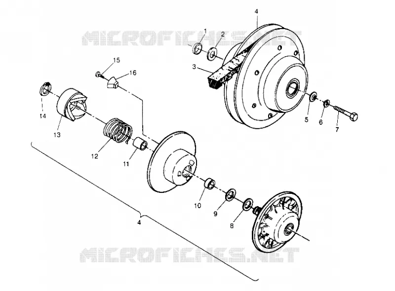DRIVEN CLUTCH ASSEMBLY  4X4 400L W948140 (4926772677C002)