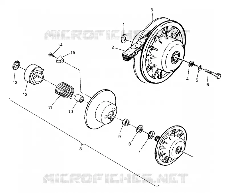 DRIVEN CLUTCH ASSEMBLY  TRAIL BOSS W958527 (4930323032B011)
