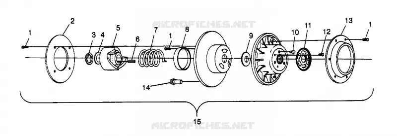 DRIVEN CLUTCH 600 XCR 0961676 AND EUROPEAN 600 XCR E961676 (4932123212B014)