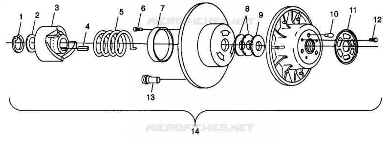 DRIVEN CLUTCH WIDETRAK LX 0982065 AND EUROPEAN WIDETRAK LX E982065 (4943884388C001)