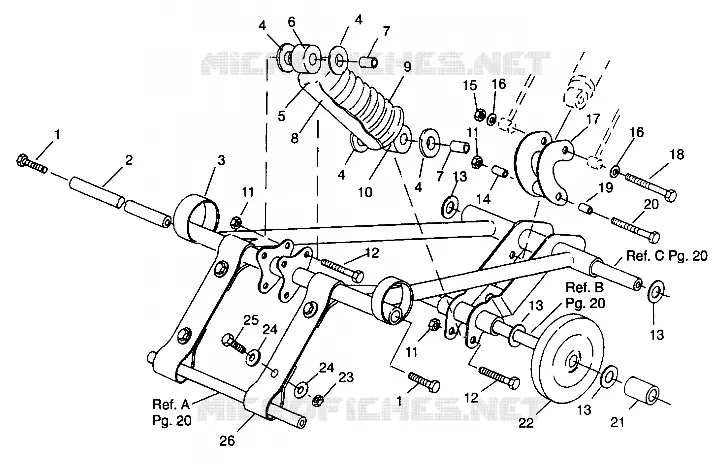 FRONT TORQUE ARM 440 XCR 0941760 (4925182518021A)