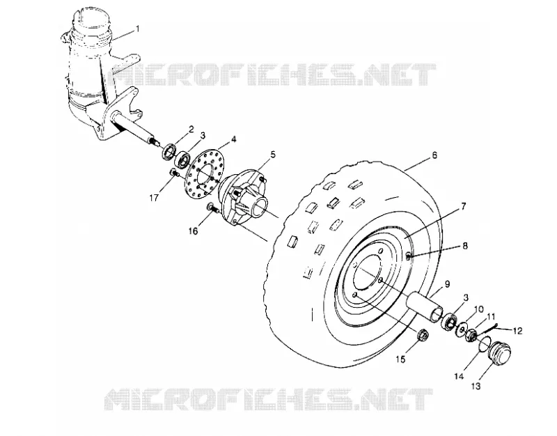 FRONT WHEEL ASSEMBLY  TRAIL BOSS W958527 (4930323032B002)