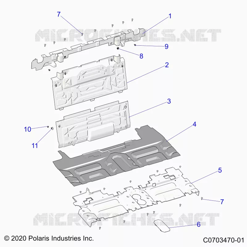 REAR BODYWORK CLOSEOFF, CENTER PANELS