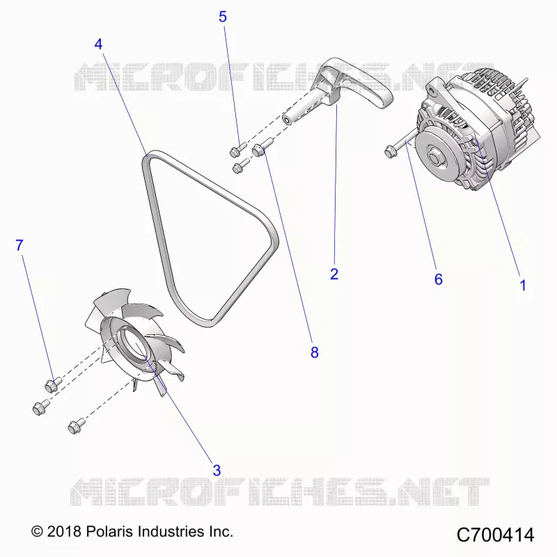 ENGINE, ENGINE, ALTERNATOR, FAN AND BELT- R21RRED4FA/NA/SCA (C700414)