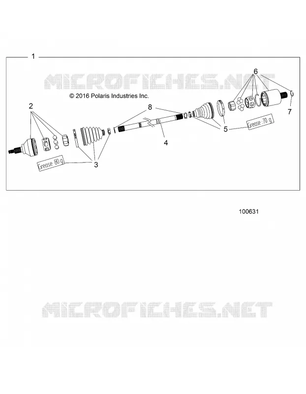 DRIVE TRAIN, REAR DRIVE SHAFT (TO 8/29/16)