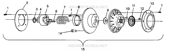 DRIVEN CLUTCH ASSEMBLY 440 XCR 0941760 (4925182518024A)