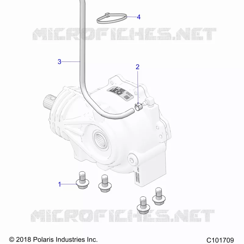 DRIVE TRAIN, GEARCASE MOUNTING, FRONT