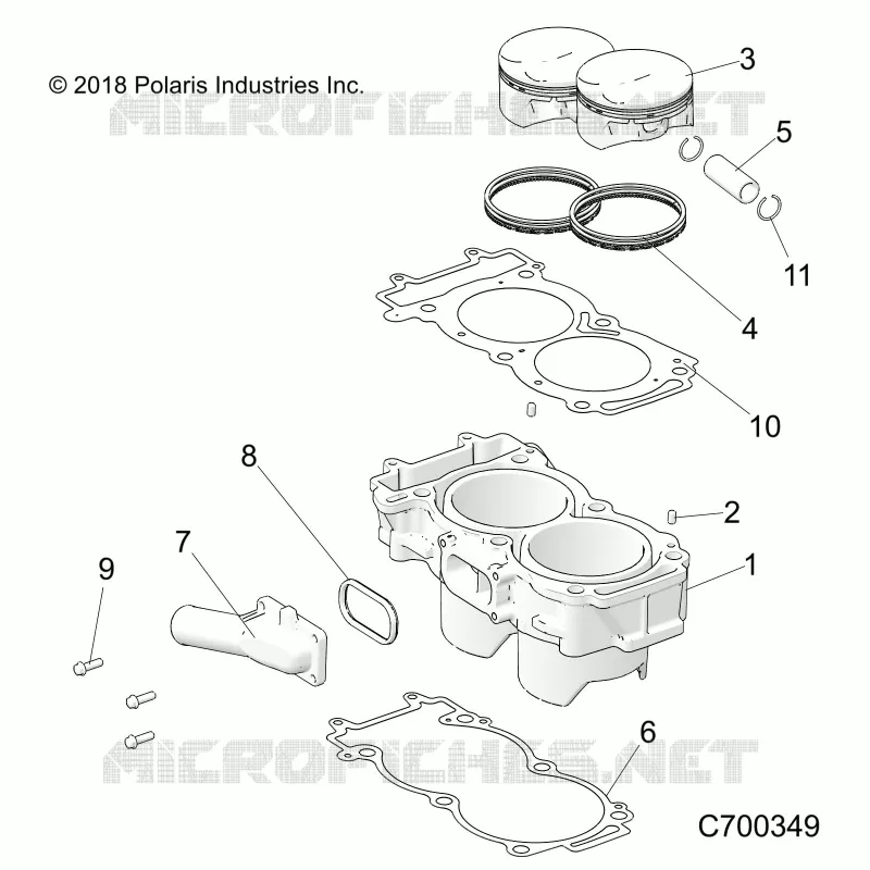 CYLINDER AND PISTON