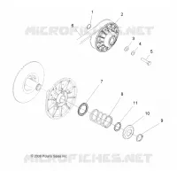 DRIVE TRAIN, SECONDARY CLUTCH (BUILT 10/01/08 AND AFTER)