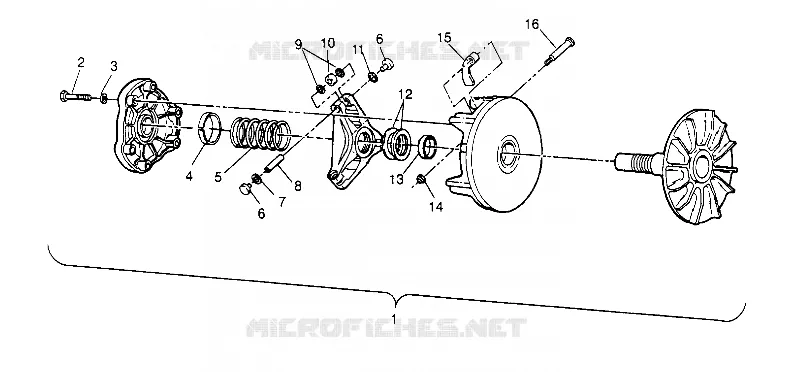 DRIVE CLUTCH ASSEMBLY SPORT 400L W948540 (4927232723B010)