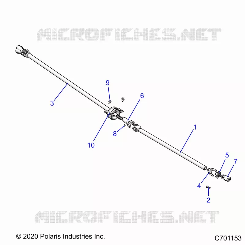 DRIVE TRAIN, REAR PROP SHAFT