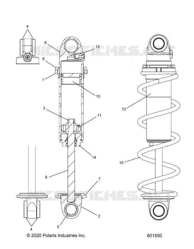 SUSPENSION, FRONT SHOCK TRACK (CLEAR COIL OVER)