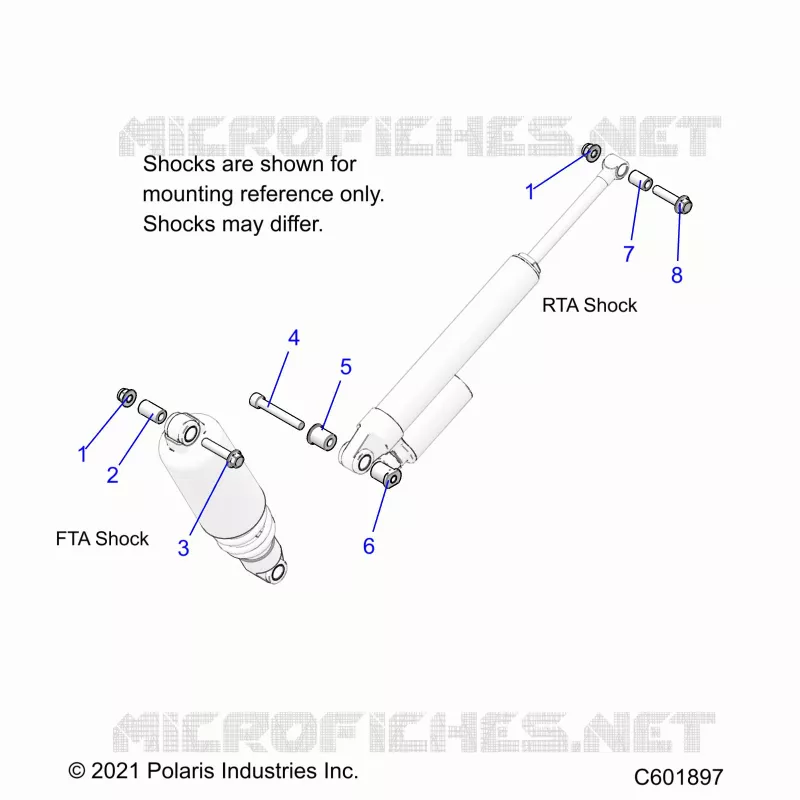 SUSPENSION, SHOCK MOUNTING, REAR SUSP.