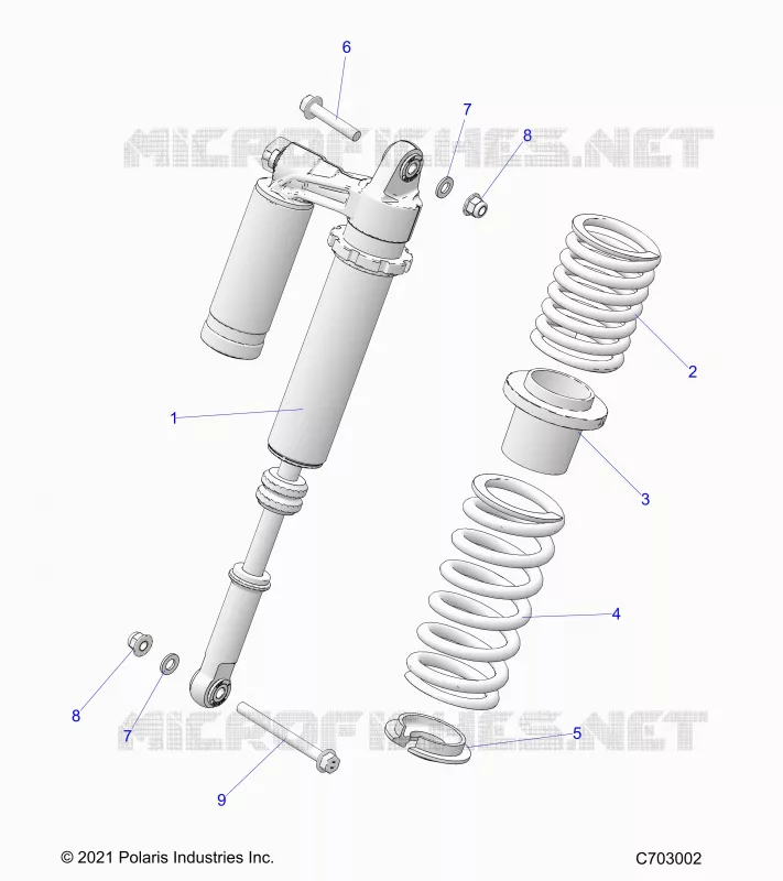 SUSPENSION, REAR SHOCK MOUNTING