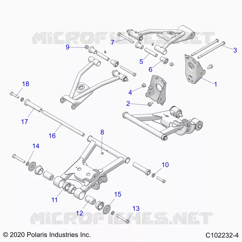 REAR SUSPENSION CONTROL ARM, MOUNTING