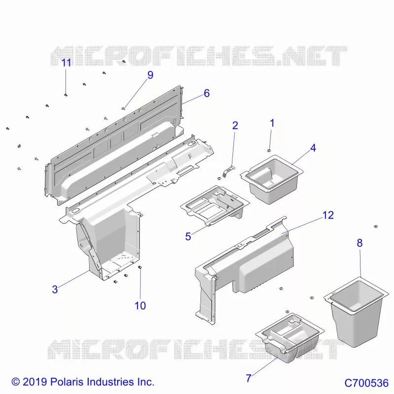 REAR BODYWORK CLOSEOFF/STORAGE (STD ROOF)